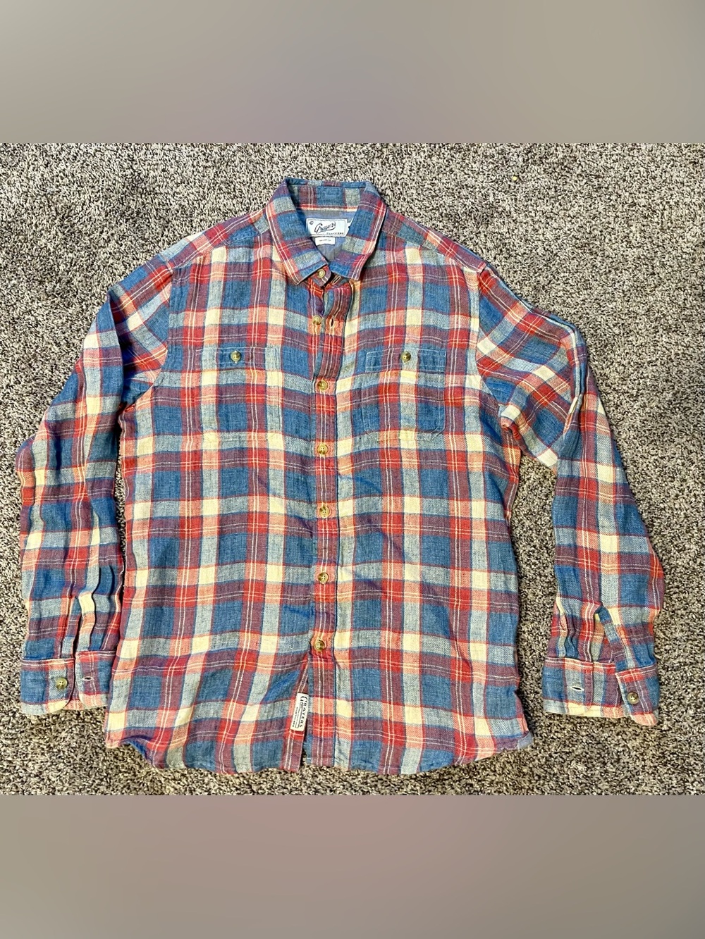 Grayers Red, Blue & Cream Plaid Button-Down Shirt